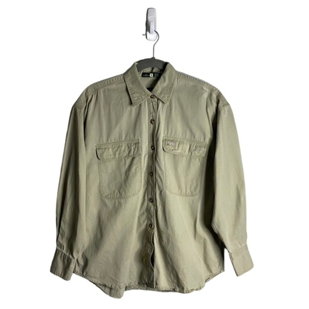 Royal Robbins Men's Khaki Button-Down 100% Cotton Shirt